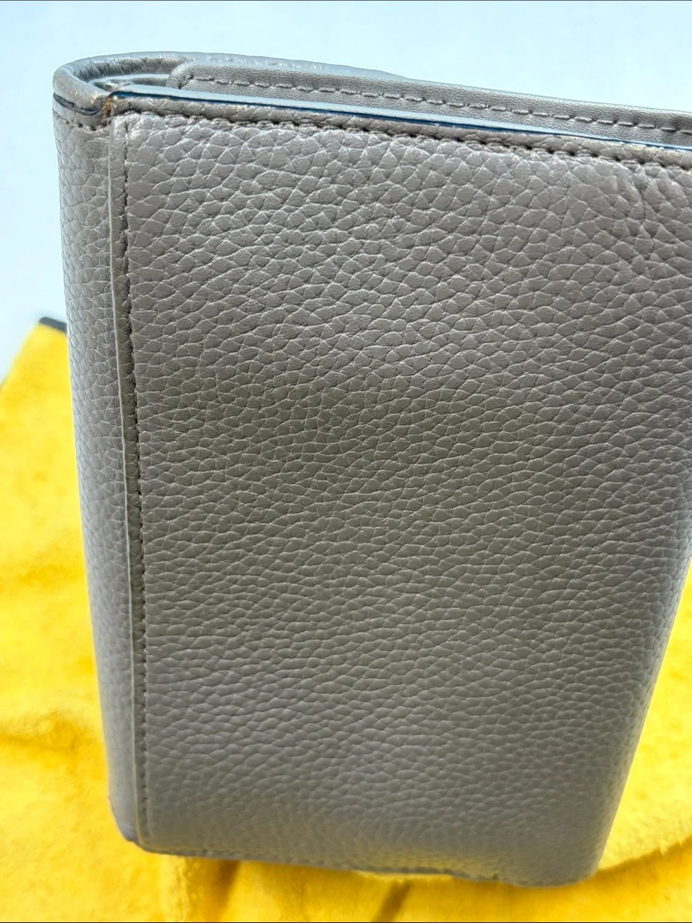 Kate Spade Gray Leather Wallet - Foldover Card Organizer